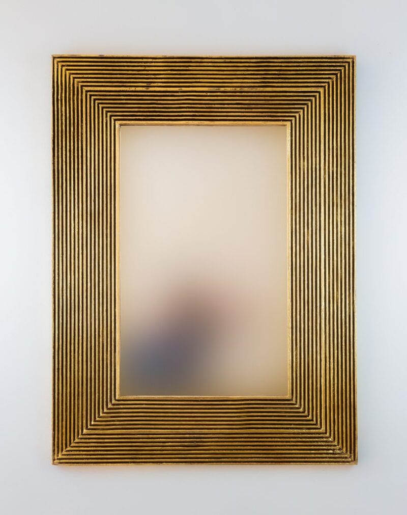Espejo decorativo de madera Garis Full de 60x80cm en Oro (envejecido)
