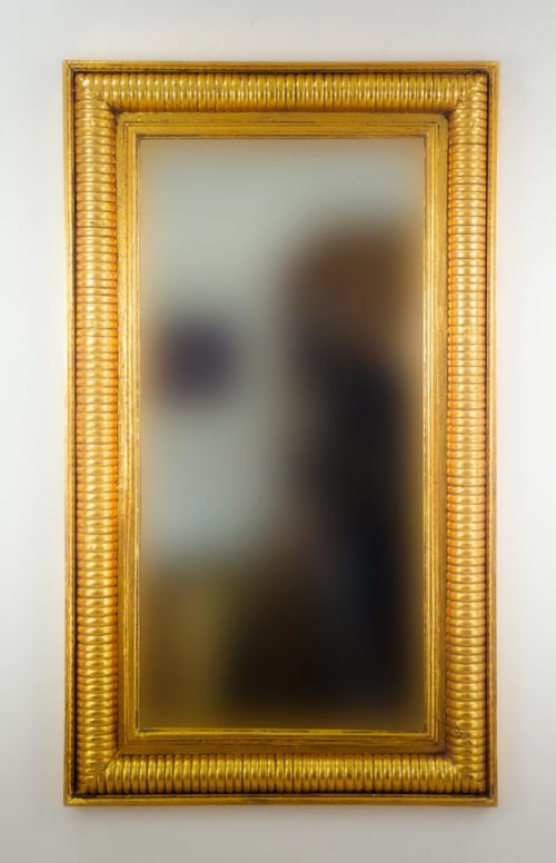 Espejo de pared decorativo Bambu Aget Oro (envejecido) de 120cm.