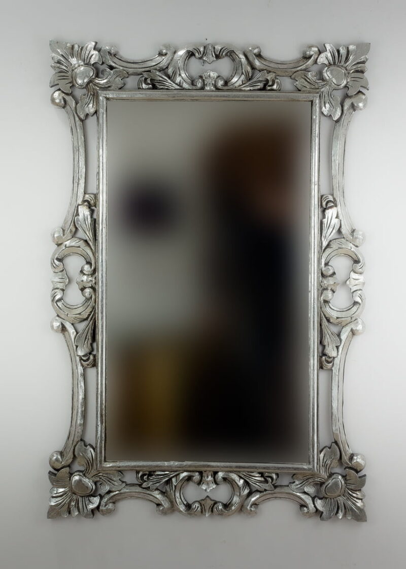 Espejo de pared decorativo Eiffell Plata (envejecida) de 120cm.
