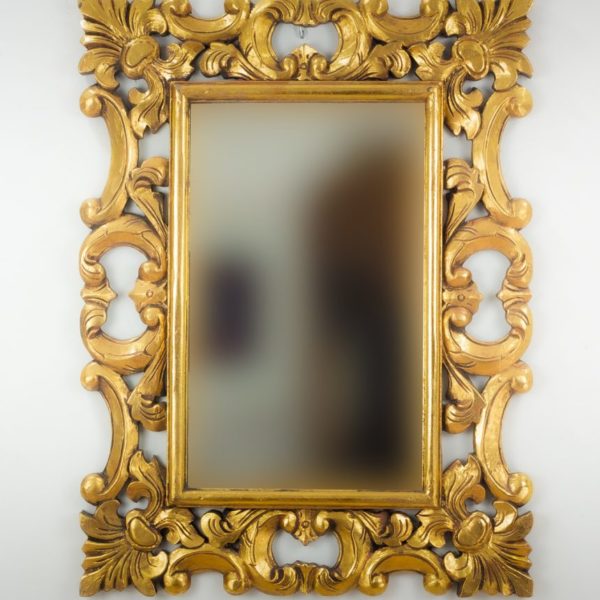Espejo de pared decorativo Eiffell Oro (envejecido) de 100cm.