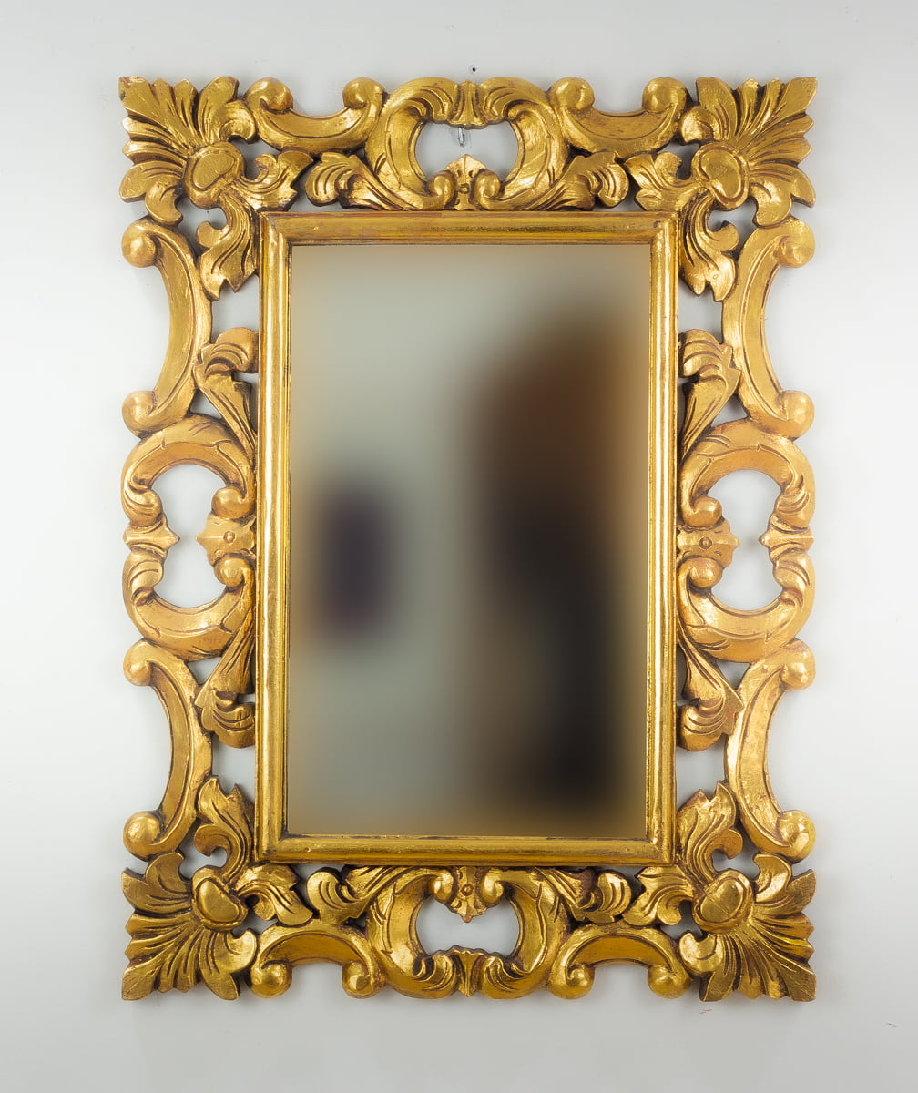 Espejo de pared decorativo Eiffell Oro (envejecido) de 100cm.