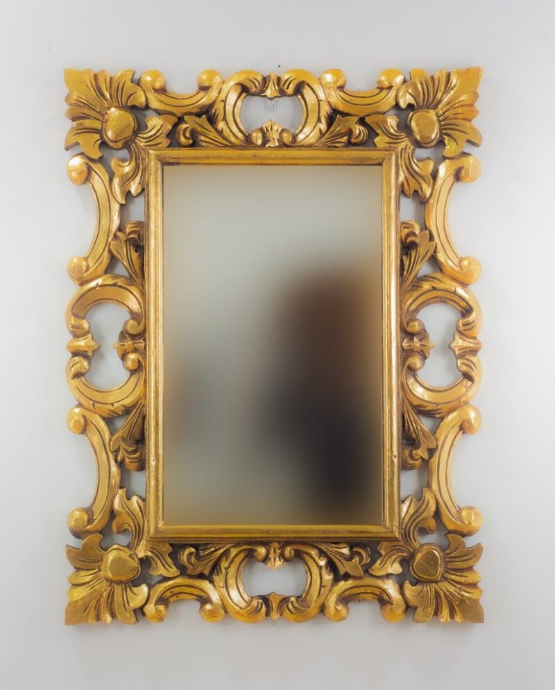 Espejo de pared decorativo Eiffell Oro (envejecido) de 80cm.