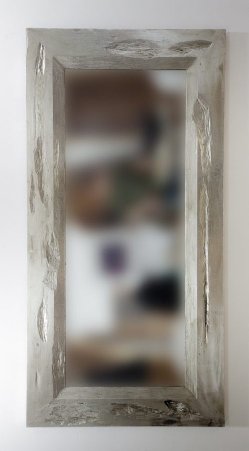 Espejo de pared decorativo Flat Miring Plata (envejecida) de 200cm.