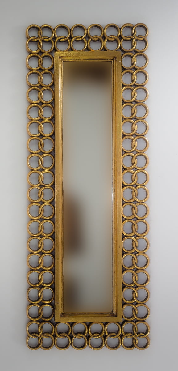 Espejo de pared decorativo Gold Chaine Oro (envejecido) de 160cm.