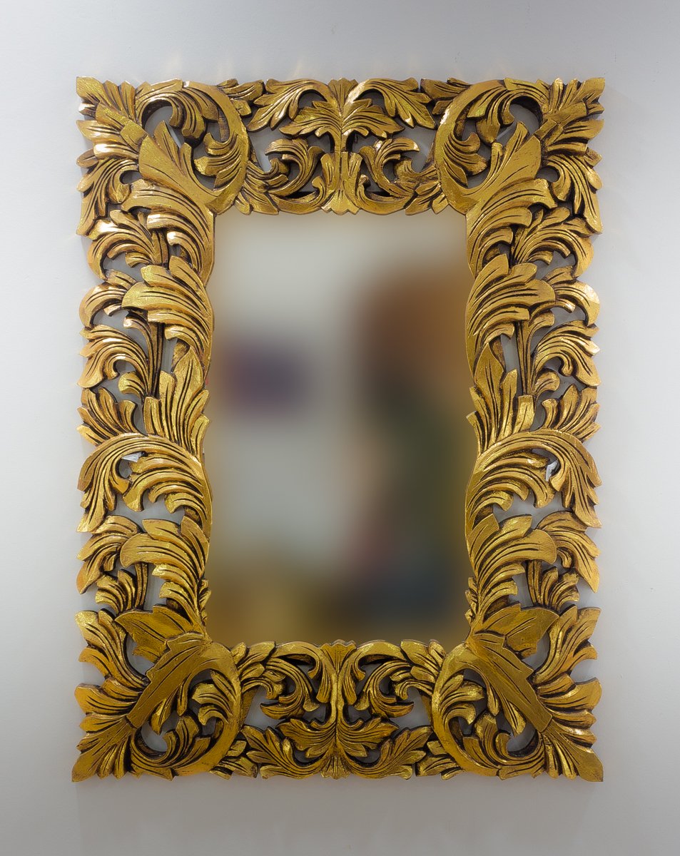 Espejo de pared decorativo DeconoLise Oro (envejecido) de 120cm.