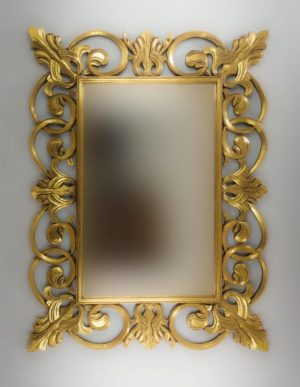Espejo de pared decorativo Italiano Mirror Oro (envejecido) de 120cm.