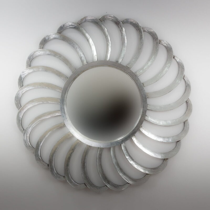 Espejo de pared decorativo Sea Waves Plata (envejecida) de 120cm.