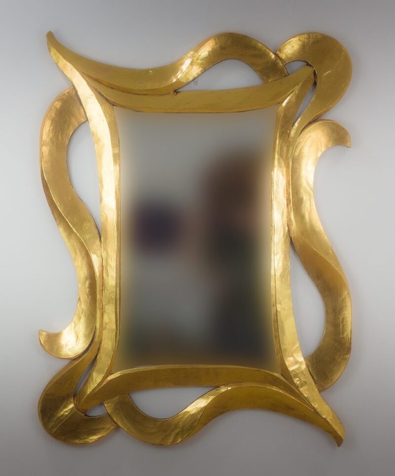 Espejo de pared decorativo Urban Hair Oro (envejecido) de 120cm.