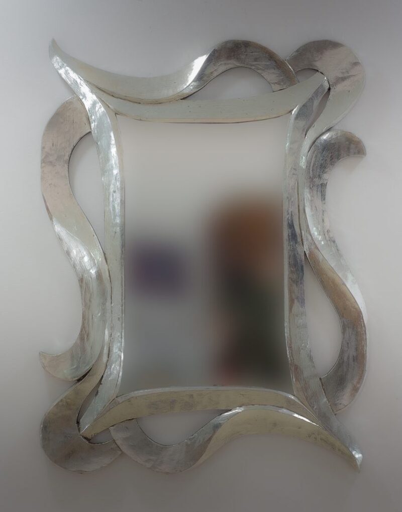Espejo de pared decorativo Urban Hair Plata (envejecida) de 120cm.