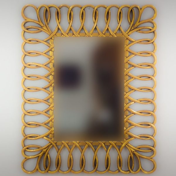 Espejo de pared decorativo Sevilla Mirror Oro (envejecido) de 100cm.