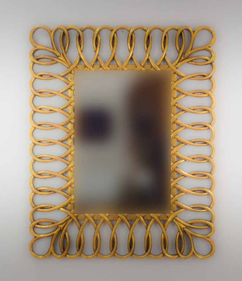 Espejo de pared decorativo Sevilla Mirror Oro (envejecido) de 100cm.