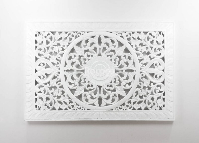 Espejo de pared decorativo Decowall Square Blanco de 150cm.