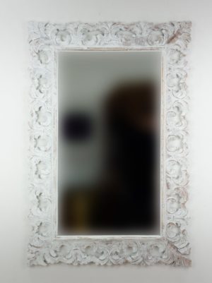 Espejo de pared decorativo Colonial Classic Blanco (envejecido) de 120cm.