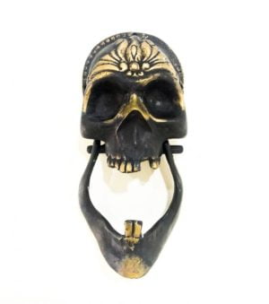 Calavera skull de metal para decoración (colgador, aldaba...)