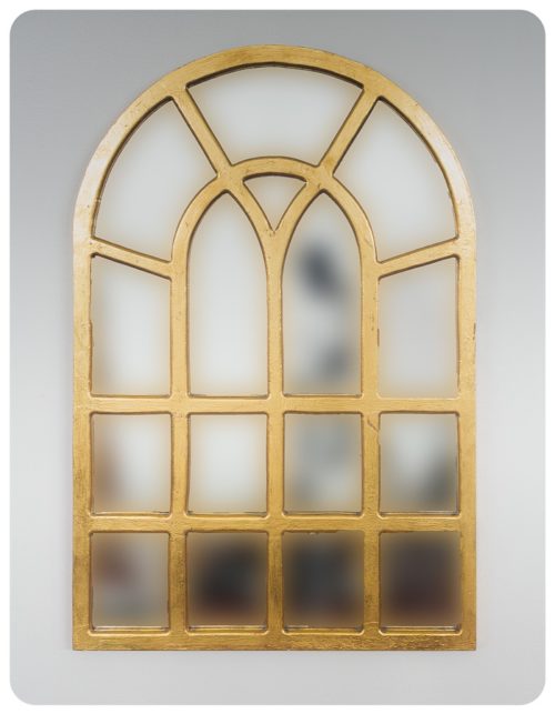 Espejo de pared decorativo Africani Oval Oro (envejecido) de 120x80cm. Rococó