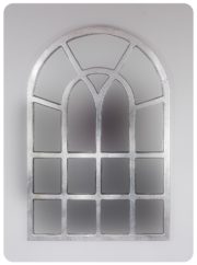 Espejo de pared decorativo Africani Oval Plata (envejecida) de 120x80cm. Rococó
