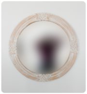 Espejo de pared decorativo Round Selem Blanco (envejecido) de 100x100cm. Rococó