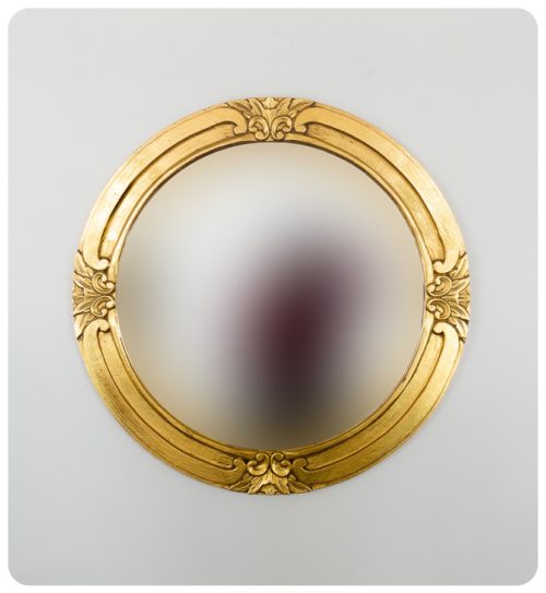 Espejo de pared decorativo Round Selem Oro (envejecido) de 100x100cm. Rococó