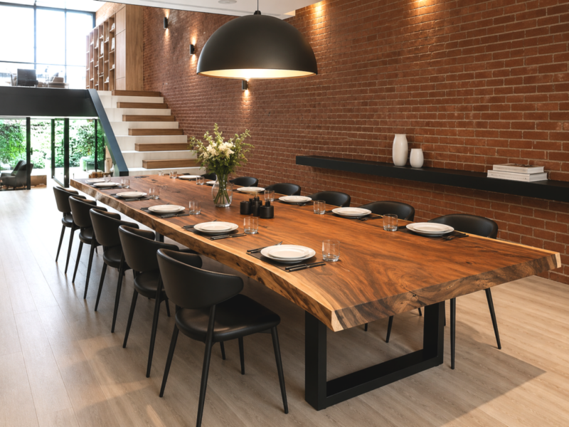 Mesas comedor macizas de Suar de UNA PIEZA de 4 metros de largo desde