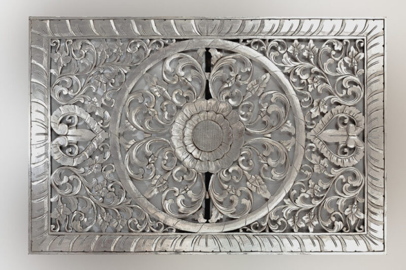 Mandala decorativo Decowall Square de 150x100 en Plata (envejecida)