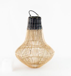 Pantalla de lámpara de ratán natural artesana Gada de 40x30cm