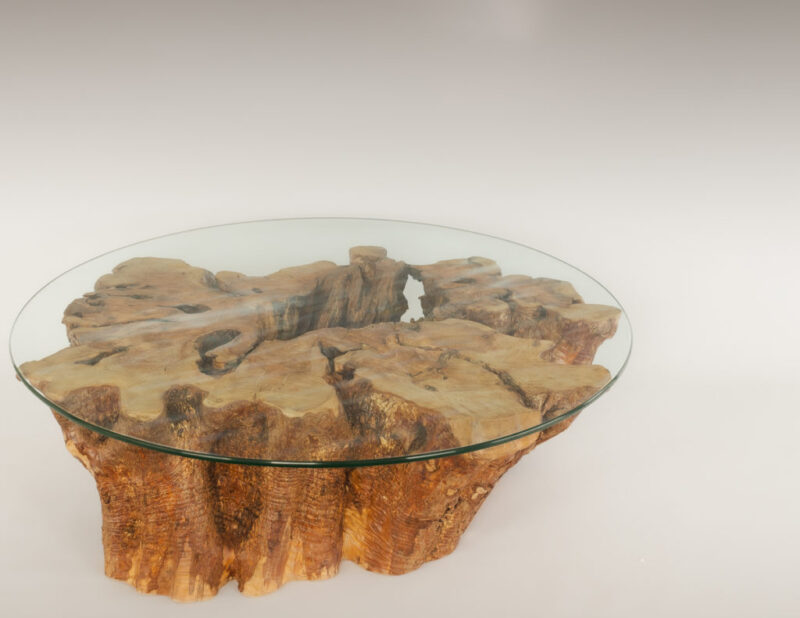 Mesa de Olivo de tronco natural de 28x64x85 | MiRococo.com