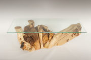 Mesa de Olivo de tronco natural de 37x60x112 | MiRococo.com