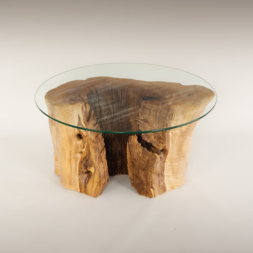 Mesa de Olivo de tronco natural de 35x36x68 | MiRococo.com