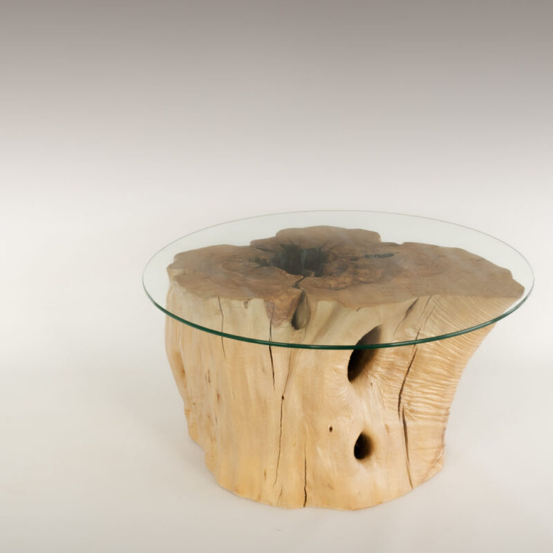 Mesa de Olivo de tronco natural de 36x46x66 | MiRococo.com