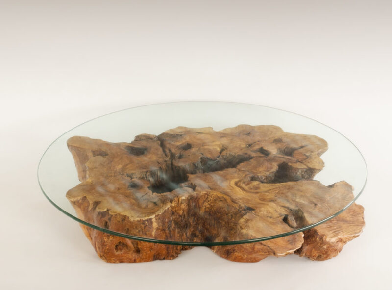 Mesa de Olivo de tronco natural de 17x65x90 | MiRococo.com