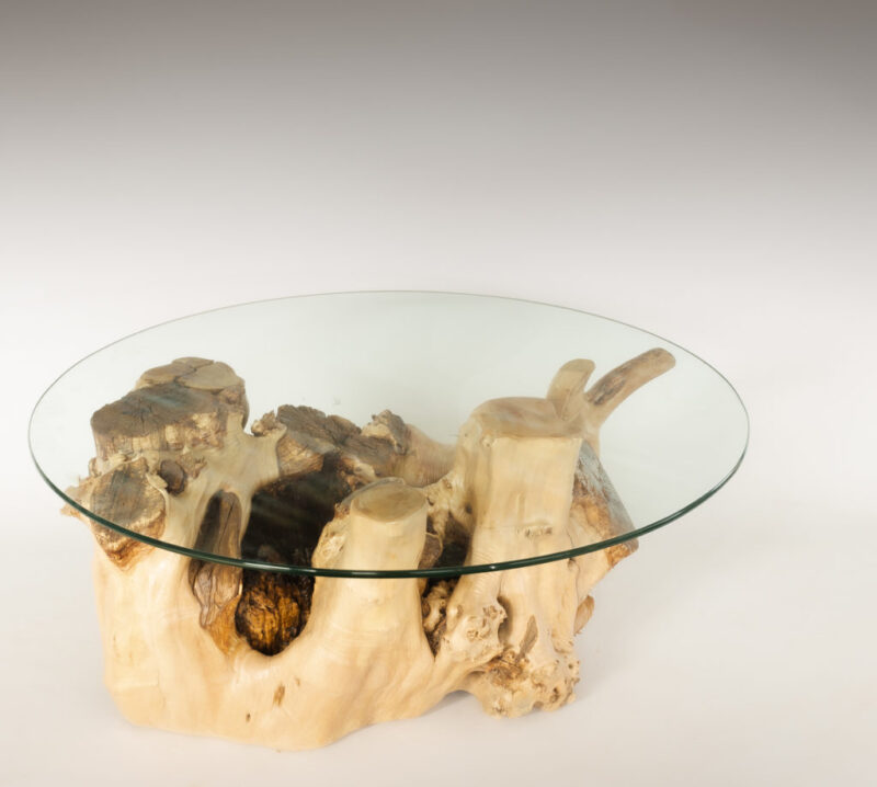 Mesa de Olivo de tronco natural de 36x55x76 | MiRococo.com