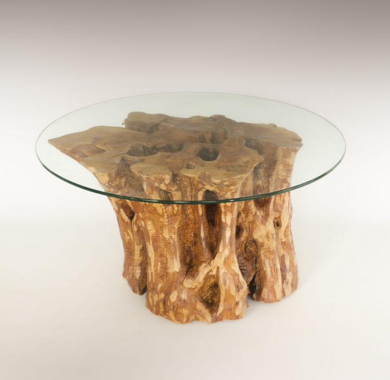 Mesa de Olivo de tronco natural de 45x60x76 | MiRococo.com