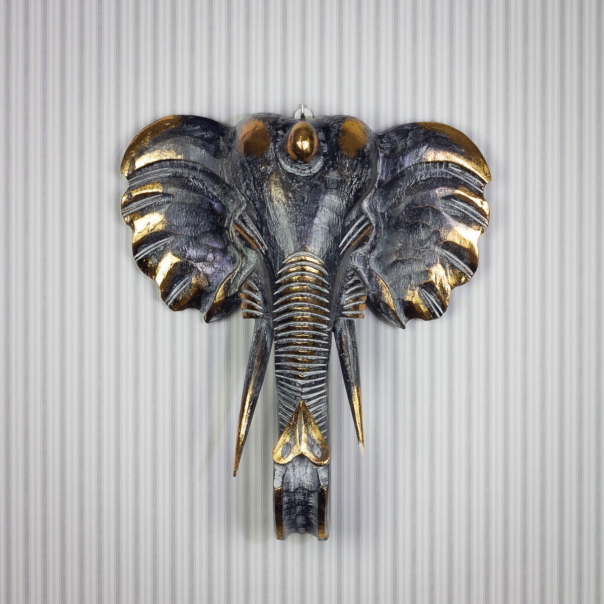 Figura decorativa de madera tallada Elefante decorativo