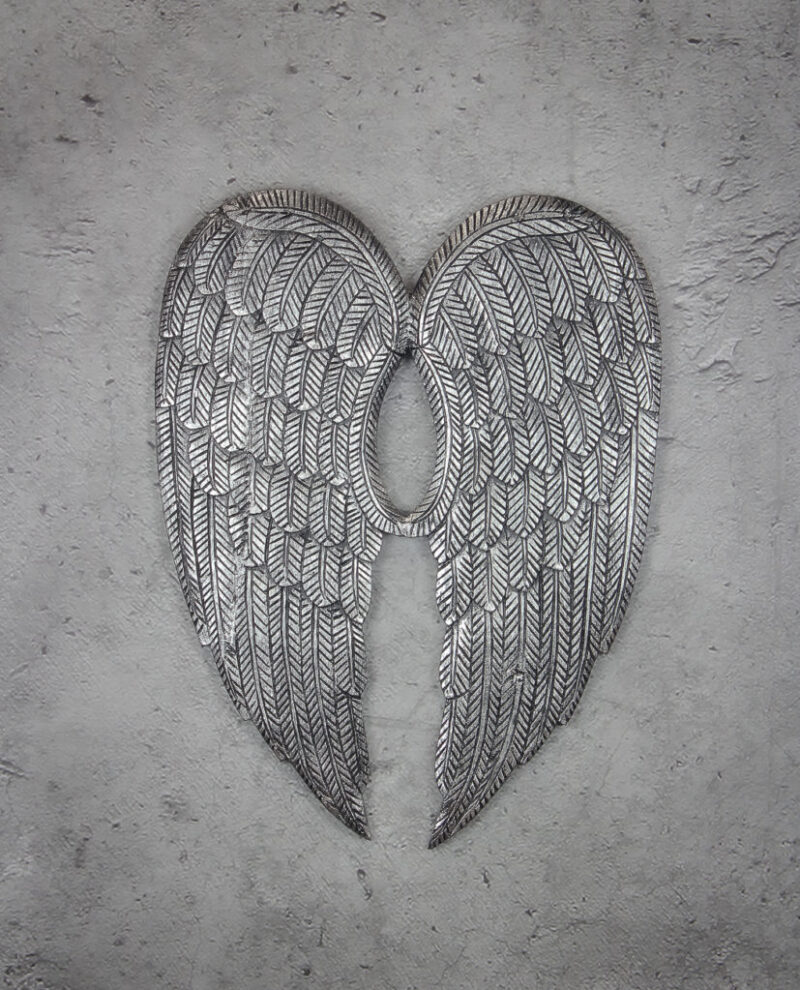 Alas de madera acabada en plata