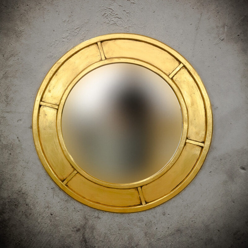 Espejo decorativo Round Parlo de 100x100cm en Oro (envejecido)