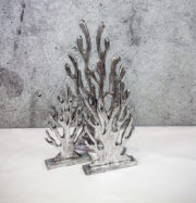 Set de coral de madera en plata