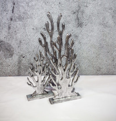 Set de coral de madera en plata