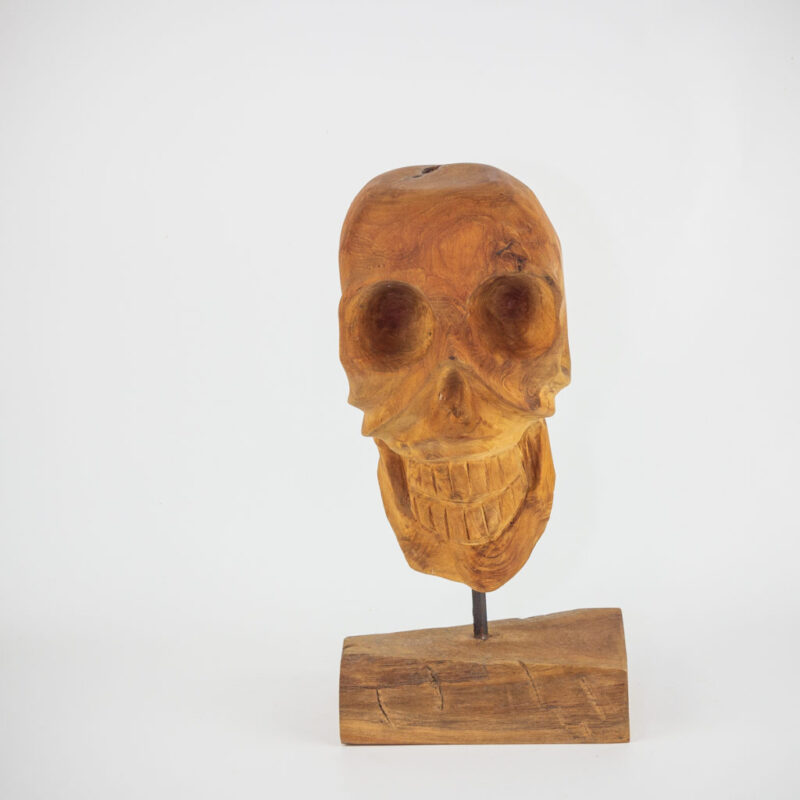 Calavera artesanal de madera de Teca. MiRococo
