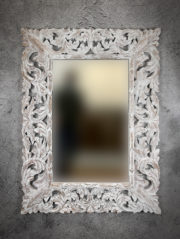 Espejo decorativo de madera Renaisance de 120x90 en Blanco decapado