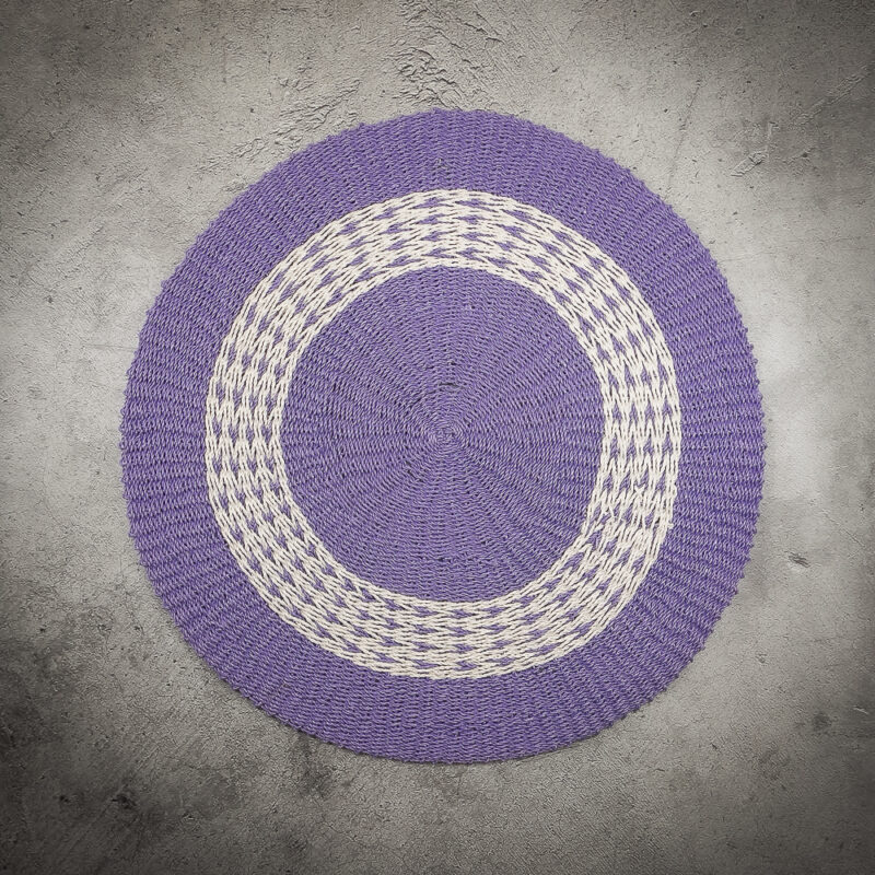 Alfombra redonda malva de 120