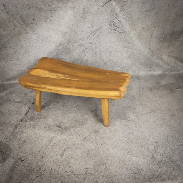 Mesa café rústica de madera de Teca de 90x47cm
