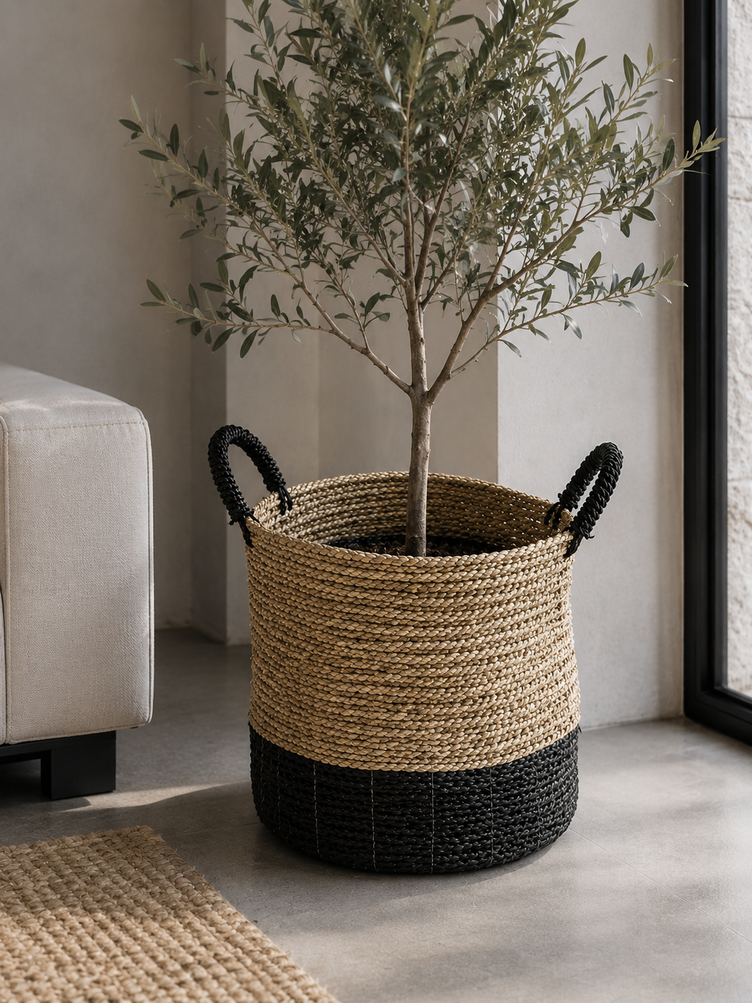 cesto seagrass natural Cesto Seagrass realizado con fibra natural de 32x55cm