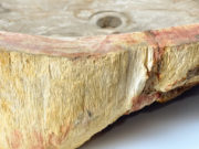 Lavabo grande de madera petrificada (fosilizada) de tamaño 63x61x15cm