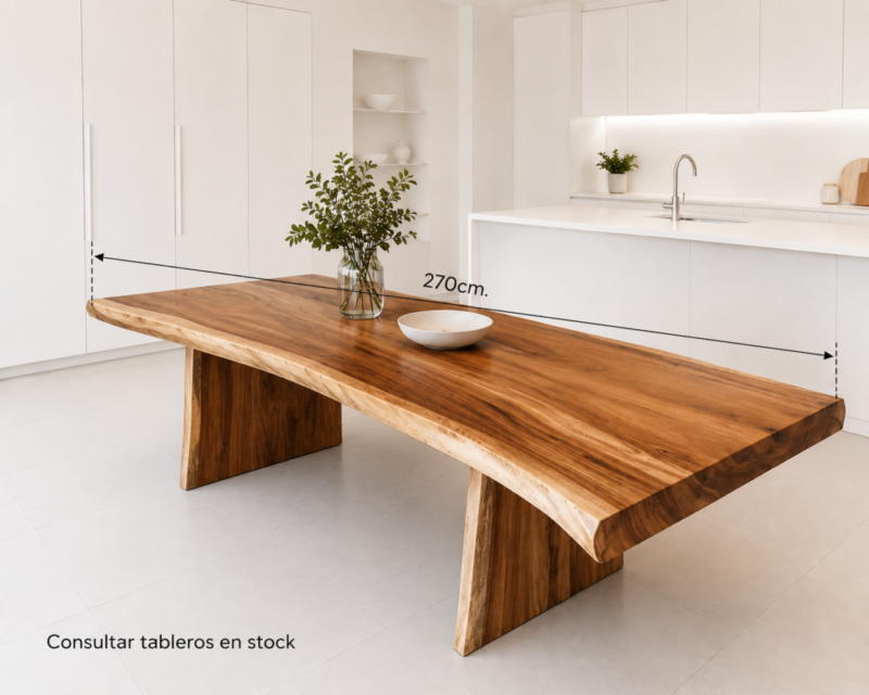 Mesas comedor de madera de Suar de UNA PIEZA de 270cm. Desde...