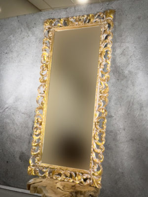 Espejo de pared decorativo Tommy Temple en Pan de oro de 170x80cm