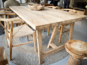 Mesa de madera de teca reciclada de 200x100cm