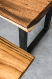 Mesas rústicas de madera maciza de Suar de una pieza de 2,20m