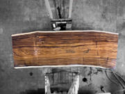 (Imagen real) Mesa de madera de suar de 313x110-107-99 y 7.5 de grosor