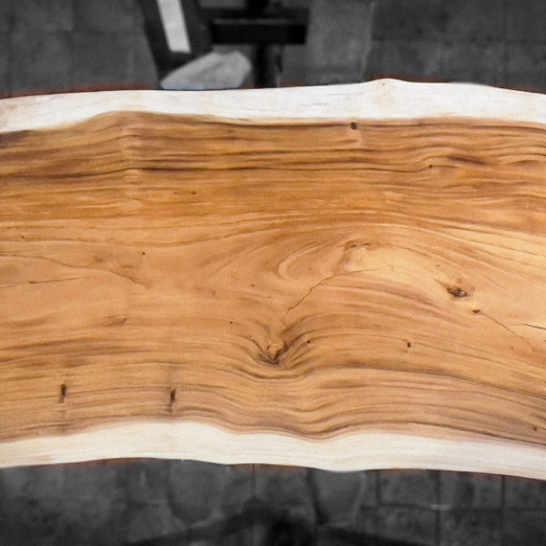 (Imagen real) Mesa de madera de suar de 182x89-91-93 y 5.5 de grosor
