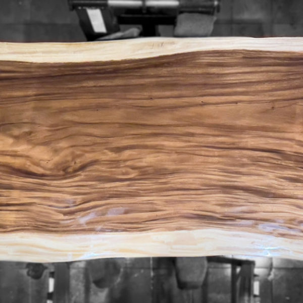 (Imagen real) Mesa de madera de suar de 161x98-95-95 y 7.5 de grosor